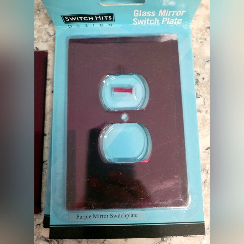 Purple mirrored switchplate